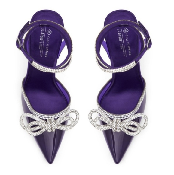 Call It Spring Galaa Lace Up Rhinestone Bow Heels  usa 8   eur 38.5  uk 5.5 - Picture 3 of 13